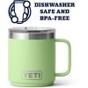 YETI Rambler 10 oz Stackable Mug, Vacuum Insulated, Stainless Steel with MagSlider Lid, White(Key Lime)