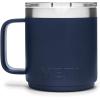 YETI Rambler 10 oz Stackable Mug, Vacuum Insulated, Stainless Steel with MagSlider Lid, White(Navy)