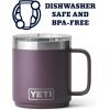 YETI Rambler 10 oz Stackable Mug, Vacuum Insulated, Stainless Steel with MagSlider Lid, White(Nordic Purple)