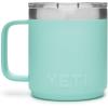 YETI Rambler 10 oz Stackable Mug, Vacuum Insulated, Stainless Steel with MagSlider Lid, White(Seafoam)