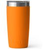 YETI Rambler 10 oz Tumbler, Stainless Steel, Vacuum Insulated with MagSlider Lid, White(Orange)