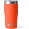 YETI Rambler 10 oz Tumbler, Stainless Steel, Vacuum Insulated with MagSlider Lid, White(Papaya)