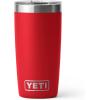 YETI Rambler 10 oz Tumbler, Stainless Steel, Vacuum Insulated with MagSlider Lid, White(Rescue Red)
