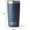 YETI Rambler 10 oz Tumbler, Stainless Steel, Vacuum Insulated with MagSlider Lid, White(Ultra Marine Violet)