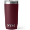 YETI Rambler 10 oz Tumbler, Stainless Steel, Vacuum Insulated with MagSlider Lid, White(Wild Vine Red)