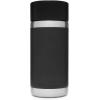 YETI Rambler 12 oz Bottle, Stainless Steel, Vacuum Insulated, with Hot Shot Cap(Black)