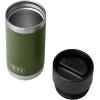 YETI Rambler 12 oz Bottle, Stainless Steel, Vacuum Insulated, with Hot Shot Cap(Highlands Olive)