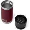 YETI Rambler 12 oz Bottle, Stainless Steel, Vacuum Insulated, with Hot Shot Cap(Wild Vine Red)