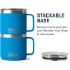 YETI Rambler 14 oz Stackable Mug, Vacuum Insulated, Stainless Steel with MagSlider Lid(Big Wave Blue)
