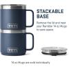 YETI Rambler 14 oz Stackable Mug, Vacuum Insulated, Stainless Steel with MagSlider Lid(Navy)