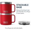 YETI Rambler 14 oz Stackable Mug, Vacuum Insulated, Stainless Steel with MagSlider Lid(Rescue Red)