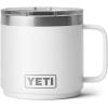 YETI Rambler 14 oz Stackable Mug, Vacuum Insulated, Stainless Steel with MagSlider Lid(White)