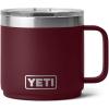 YETI Rambler 14 oz Stackable Mug, Vacuum Insulated, Stainless Steel with MagSlider Lid(Wild Vine Red)