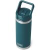 YETI Rambler 18 oz Bottle, Vacuum Insulated, Stainless Steel with Straw Cap, Moon Dust(Agave Teal)