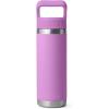 YETI Rambler 18 oz Bottle, Vacuum Insulated, Stainless Steel with Straw Cap, Moon Dust(Desert Bloom)