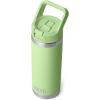 YETI Rambler 18 oz Bottle, Vacuum Insulated, Stainless Steel with Straw Cap, Moon Dust(Key Lime)