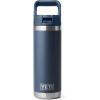 YETI Rambler 18 oz Bottle, Vacuum Insulated, Stainless Steel with Straw Cap, Moon Dust(Navy)