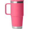 YETI Rambler 20 oz Travel Mug with Flip Straw Lid – Stainless Steel, Vacuum Insulated, Leakproof, Cup Holder Friendly(Tropical Pink)