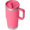 YETI Rambler 20 oz Travel Mug with Flip Straw Lid – Stainless Steel, Vacuum Insulated, Leakproof, Cup Holder Friendly(Tropical Pink)