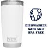 YETI Rambler 20 oz Tumbler, Stainless Steel, Vacuum Insulated with MagSlider Lid Pour Over Coffee Maker Accessory Ramblers, White