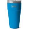 YETI Rambler 30 oz Stackable Tumbler, Stainless Steel, Vacuum Insulated with MagSlider Lid(Big Wave Blue)