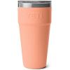 YETI Rambler 30 oz Stackable Tumbler, Stainless Steel, Vacuum Insulated with MagSlider Lid(Lowcountry Peach)