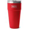 YETI Rambler 30 oz Stackable Tumbler, Stainless Steel, Vacuum Insulated with MagSlider Lid(Rescue Red)