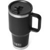YETI Rambler 30 oz Travel Mug with Flip Straw Lid – Stainless Steel, Vacuum Insulated, Leakproof, Cup Holder Friendly(Black)