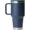 YETI Rambler 30 oz Travel Mug with Flip Straw Lid – Stainless Steel, Vacuum Insulated, Leakproof, Cup Holder Friendly(Navy)