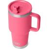 YETI Rambler 30 oz Travel Mug with Flip Straw Lid – Stainless Steel, Vacuum Insulated, Leakproof, Cup Holder Friendly(Tropical Pink)
