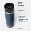 YETI Rambler 34 oz. French Press Coffee Maker, (1) 16 oz Travel Bottle, Stainless Steel, Navy