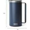 YETI Rambler 34 oz Pitcher, Vacuum Insulated, Stainless Steel with MagSlider Lid, Navy(Big Sky Blue)