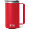 YETI Rambler 34 oz Pitcher, Vacuum Insulated, Stainless Steel with MagSlider Lid, Navy(Rescue Red)
