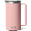YETI Rambler 34 oz Pitcher, Vacuum Insulated, Stainless Steel with MagSlider Lid, Navy(Sandstone Pink)