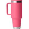 YETI Rambler 40 oz Travel Mug with Flip Straw Lid – Stainless Steel, Vacuum Insulated, Leakproof, Cup Holder Friendly(Tropical Pink)