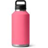 YETI Rambler 64 oz Bottle, Vacuum Insulated, Stainless Steel with Chug Cap, Navy(Tropical Pink)