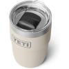 YETI Rambler 8 oz Insulated Coffee Mug with Lid – Stackable Double-Wall Vacuum Insulated Coffee Cup – DuraSip Ceramic Lining – Barista-Friendly Design – Stainless Steel – Dishwasher Safe(Cape Taupe)