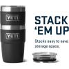 YETI Rambler 8 oz Insulated Coffee Mug with Lid – Stackable Double-Wall Vacuum Insulated Coffee Cup – DuraSip Ceramic Lining – Barista-Friendly Design – Stainless Steel – Dishwasher Safe(Black Forest Green)