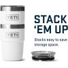 YETI Rambler 8 oz Insulated Coffee Mug with Lid – Stackable Double-Wall Vacuum Insulated Coffee Cup – DuraSip Ceramic Lining – Barista-Friendly Design – Stainless Steel – Dishwasher Safe(White)