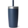 YETI Rambler Jr. 10 Oz Tumbler with Silicone Straw Lid(Navy)