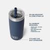 YETI Rambler Jr. 10 Oz Tumbler with Silicone Straw Lid(Navy)