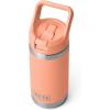 YETI Rambler Jr. 12 oz Kids Bottle, with Straw Cap(Lowcountry Peach)