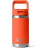 YETI Rambler Jr. 12 oz Kids Bottle, with Straw Cap(Papaya)