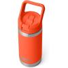 YETI Rambler Jr. 12 oz Kids Bottle, with Straw Cap(Papaya)