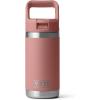 YETI Rambler Jr. 12 oz Kids Bottle, with Straw Cap(Sandstone Pink)