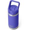 YETI Rambler Jr. 12 oz Kids Bottle, with Straw Cap(Ultramarine Violet)