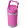 YETI Rambler Jr. 12 oz Kids Bottle, with Straw Cap(Wildflower Fuchsia)
