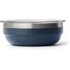 YETI Rambler Low Bowl, Vacuum Insulated, Stackable and Nestable Stainless Steel Bowl with Lid, 1.6 Quart, Cape Taupe(Navy)