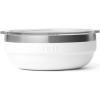 YETI Rambler Low Bowl, Vacuum Insulated, Stackable and Nestable Stainless Steel Bowl with Lid, 1.6 Quart, Cape Taupe(White)