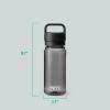 YETI Yonder Water Bottle with Yonder Chug Cap, Lightweight, Leakproof and BPA-Free(Charcoal)